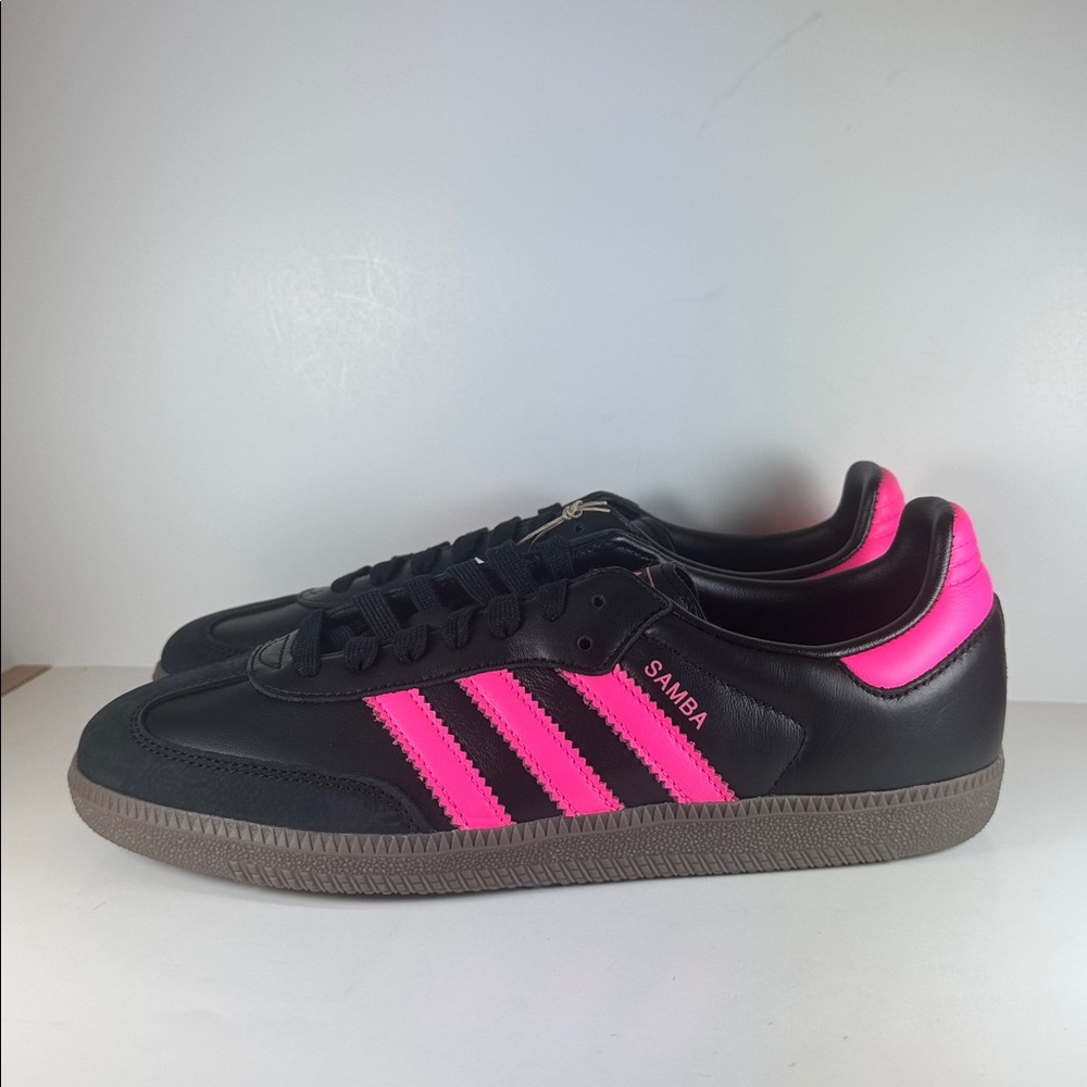 Adidas Samba OG Black Lucid Pink Gum Women’s Size 9 Sneakers - Picture 2 of 13
